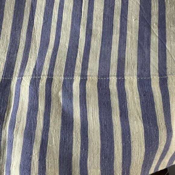 Doen  Marne Blue Villandry Striped Khadi Silk Voile Short Mini Dress Medium - Picture 10 of 12